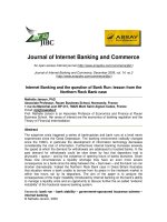 Internet Banking and the question of Bank Run: lesson from the Northern Rock Bank case pdf