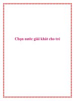 Chọn nước giải khát cho trẻ pptx