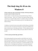 Thủ thuật tăng tốc tối ưu cho Windows 8 pptx