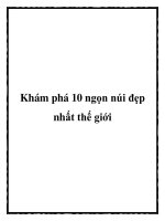 Khám phá 10 ngọn núi đẹp nhất thế giới pptx