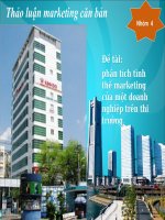 Đề tài: Phân tích tình thế marketing của một doanh nghiệp trên thi trường potx