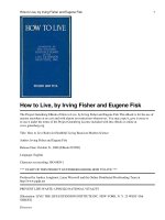 How to Live Rules for Healthful Living Based on Modern Science docx