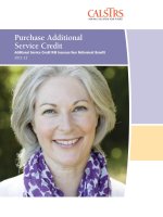 Purchase Additional Service Credit - Additional Service Credit Will Increase Your Retirement Benefit 2011–12 doc