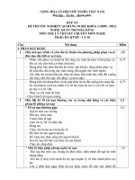đáp án đề thi lí thuyết tốt nghiệp khóa 3 - quản trị nhà hàng - mã đề thi qtnh - lt (10)