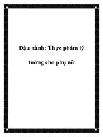 Đậu nành: Thực phẩm lý tưởng cho phụ nữ pptx