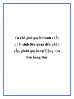 Cơ chế giải quyết tranh chấp phát sinh liên quan đến phân cấp, phân quyền tại Cộng hòa liên bang Đức pdf