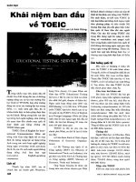 Báo cáo khoa học:Khái niệm ban đầu về TOEIC doc