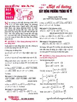 Một số hướng xây dựng phương trình vô tỉ potx