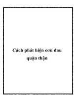 Cách phát hiện cơn đau quặn thận doc