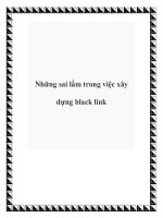 Những sai lầm trong việc xây dựng black link pptx