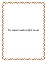 Coi chừng bệnh nhược thị ở trẻ nhỏ docx