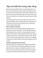 Dạy con biết trân trọng cuộc sống pptx