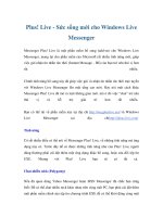 Plus! Live - Sức sống mới cho Windows Live Messenger docx