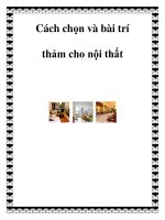 Cách chọn và bài trí thảm cho nội thất doc