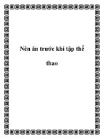 Nên ăn trước khi tập thể thao pot