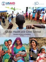 Global Health and Child Survival PROGRESS REPORT TO CONGRESS 2010–2011 ppt