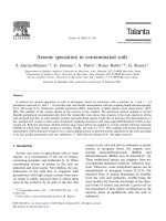 Arsenic speciation in contaminated soils