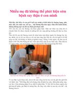 Nhiều mẹ đã không thể phát hiện sớm bệnh suy thận ở con mình pot