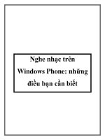 Nghe nhạc trên Windows Phone: những điều bạn cần biết doc