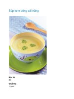 Súp kem bông cải trắng pdf