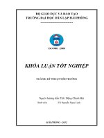 Khảo sát hiện trạng môi trường và đề xuất giải pháp tách loại dầu có trong nước thải Công ty Cổ Phần Nhựa Thiếu Niên Tiền Phong – Hải Phòng