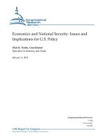 Economics and National Security: Issues and Implications for U.S. Policy pptx