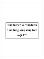 Windows 7 và Windows 8 sử dụng song song trên một PC pot