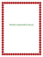 Bài thuốc trị phong thấp từ mộc qua ppt