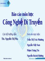 Báo cáo môn học: Công Nghệ Di Truyền docx