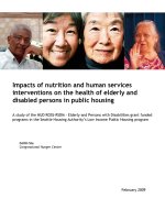 Impacts of nutrition and human services interventions on the health of elderly and disabled persons in public housing docx