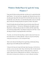 Windows Media Player bị ‘gạch tên’ trong Windows 7 doc