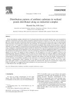 Distribution pattern of ambient cd in wetland ponds ditributed along an industrial complex