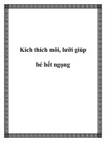 Kích thích môi, lưỡi giúp bé hết ngọng pdf