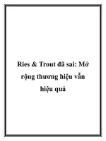 Ries & Trout đã sai: Mở rộng thương hiệu vẫn hiệu quả doc