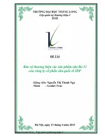 Đề tài: Bảo vệ thương hiệu các sản phẩm sữa Ba Vì của công ty cổ phần sữa quốc tế IDP doc
