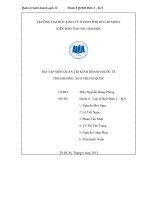 BÀI TẬP MÔN QUẢN TRỊ KINH DOANH QUỐC TẾ TÌNH HUỐNG: XCO TRUNG QUỐC