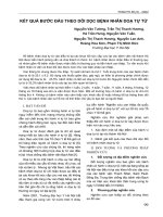 KẾT QUẢ BƯỚC ĐẦU THEO DÕI DỌC BỆNH NHÂN DOẠ TỰ TỬ pot