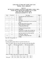 đáp án đề thi thực hành-quản trị doanh nghiêp vừa và nhỏ-mã đề thi qtdnvvn-th(37)