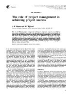 The role of project management in achieving project success doc