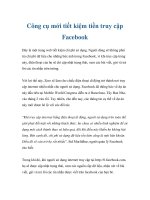 Công cụ mới tiết kiệm tiền truy cập Facebook pptx