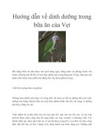 Hướng dẫn về dinh dưỡng trong bữa ăn của Vẹt pdf