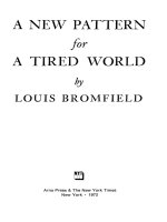 A NEW PATTERN for A TIRED WORLD by LOUIS BROMFIELD pptx