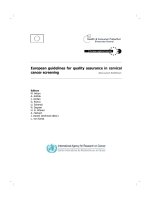 European guidelines for quality assurance in cervical cancer screening pptx