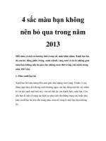 4 sắc màu bạn không nên bỏ qua trong năm 2013 pdf