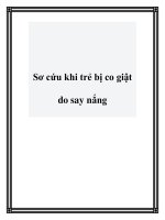 Sơ cứu khi trẻ bị co giật do say nắng docx
