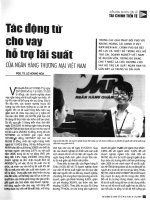 Tác động từ việc cho vay lãi suất của ngân hàng thương mại pot