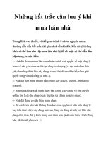 Những bất trắc cần lưu ý khi mua bán nhà ppt