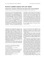 Báo cáo khoa học: Reactions of gold(III) complexes with serum albumin docx
