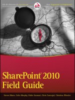 Professional sharepoint® 2010 field guide ppt