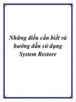 Những điều cần biết và hướng dẫn sử dụng System Restore potx